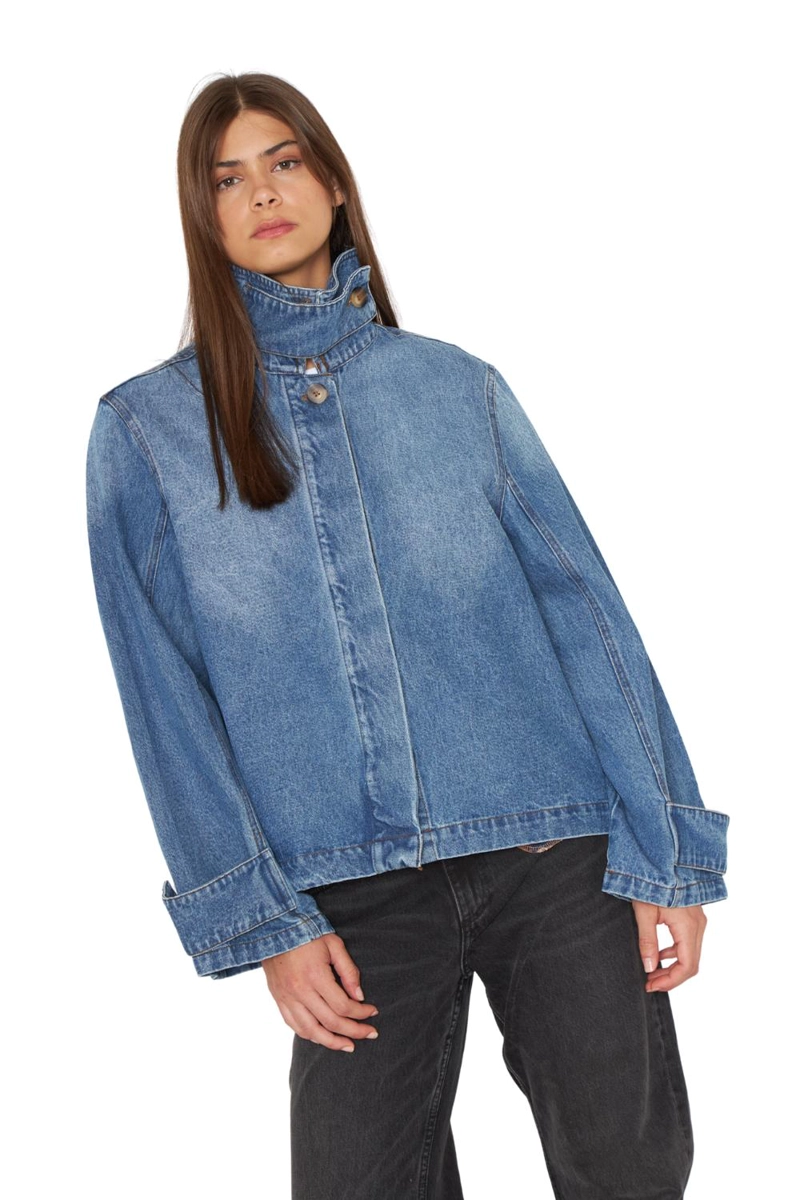 CHAQUETA DENIM OLIVIA AZUL JACINTA TIENDA - 1