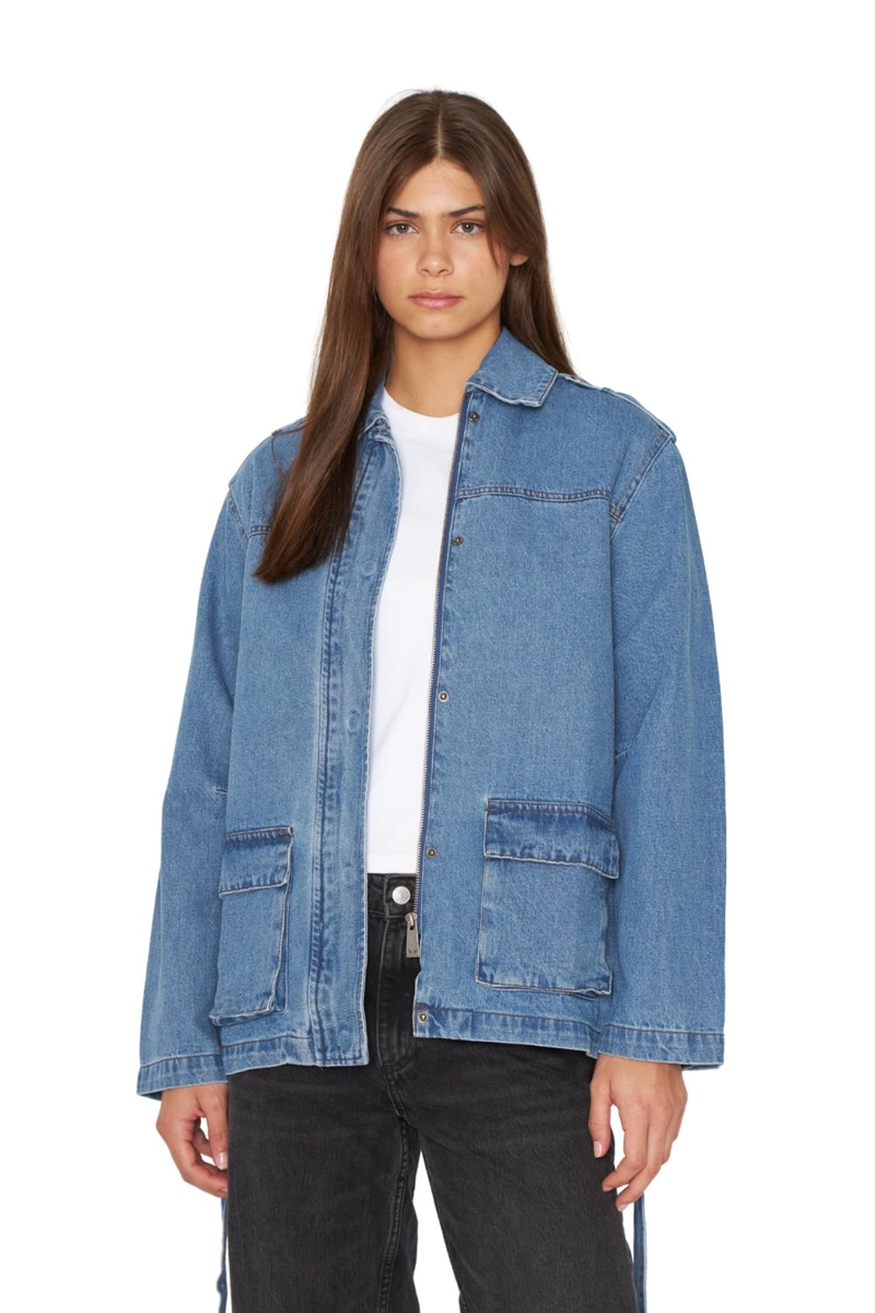 CHAQUETA DENIM POLA AZUL JACINTA TIENDA - 1
