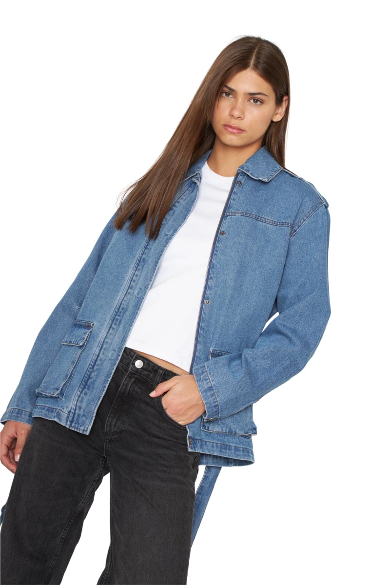 CHAQUETA DENIM POLA AZUL JACINTA TIENDA - 2