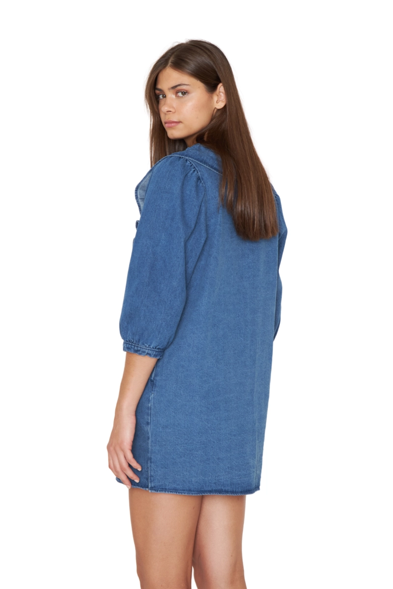 VESTIDO CELINE AZUL JACINTA TIENDA - 4