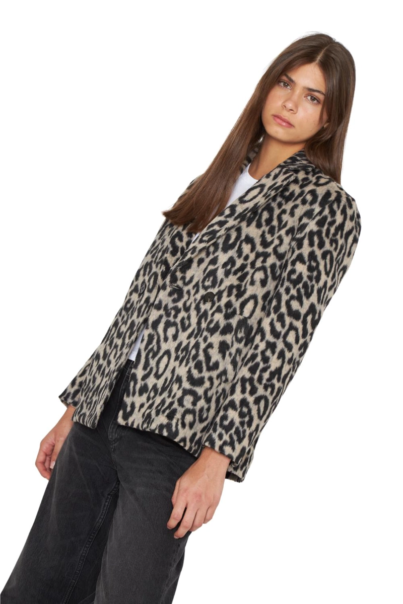 ABRIGO GALA ANIMAL PRINT GRIS JACINTA TIENDA - 3