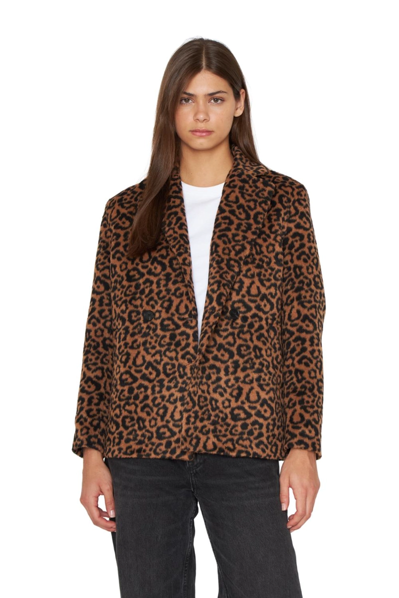 ABRIGO GALA ANIMAL PRINT CAMEL JACINTA TIENDA - 1