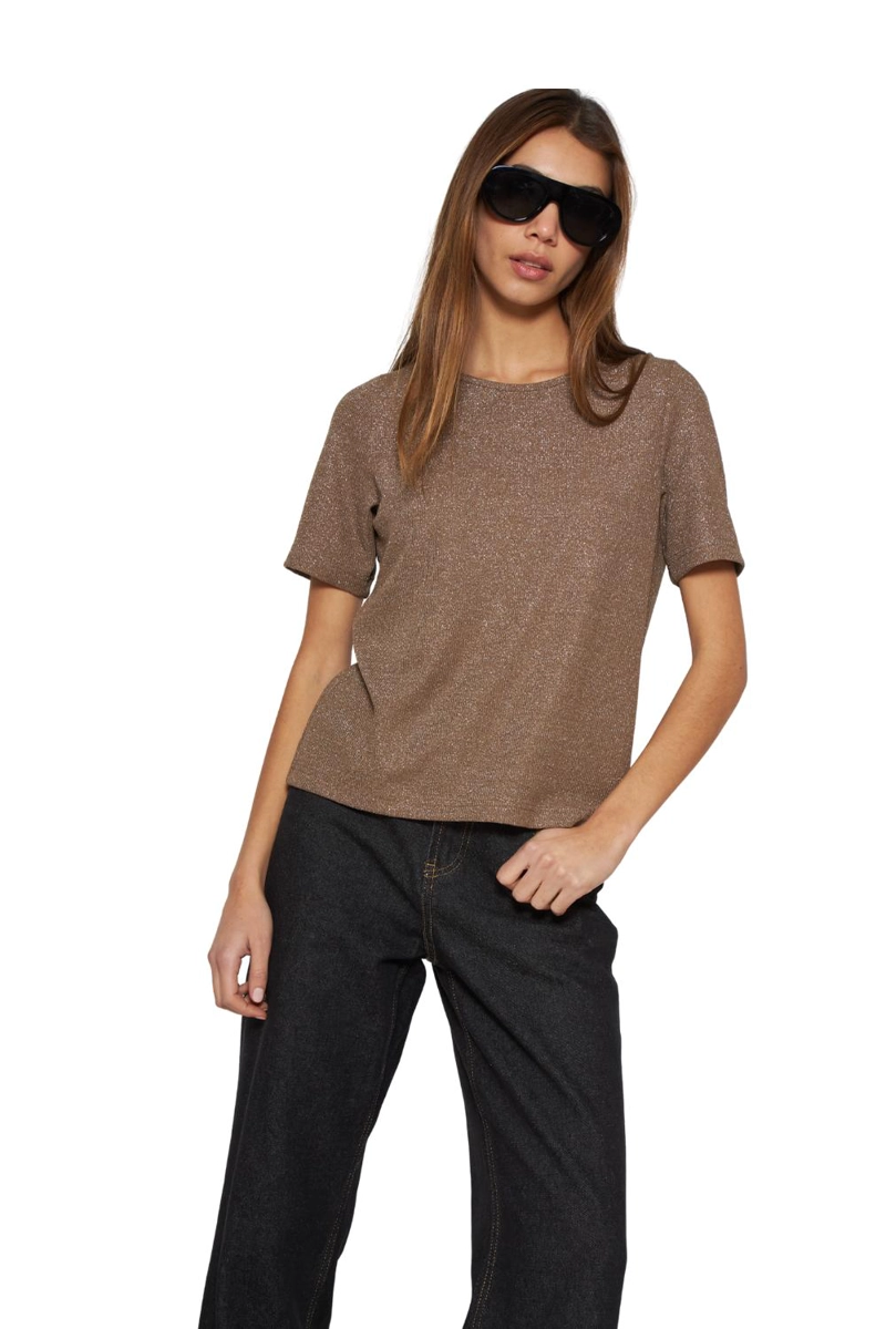 POLERA TESA CAFE  JACINTA TIENDA - 2