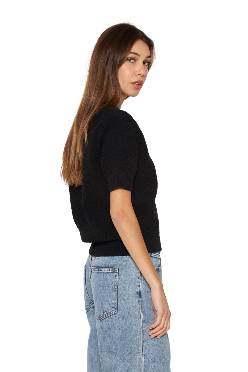 CHALECO SOFIA MANGA CORTA NEGRO JACINTA TIENDA - 3