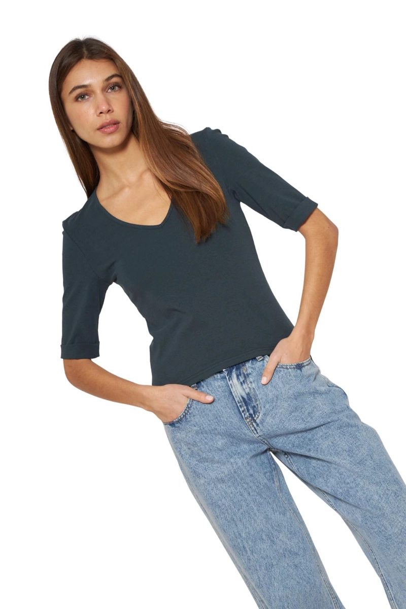 POLERA CAMI PETROLEO JACINTA TIENDA - 1