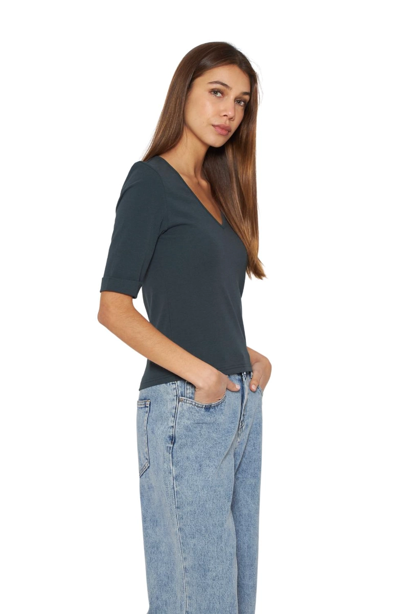 POLERA CAMI PETROLEO JACINTA TIENDA - 2