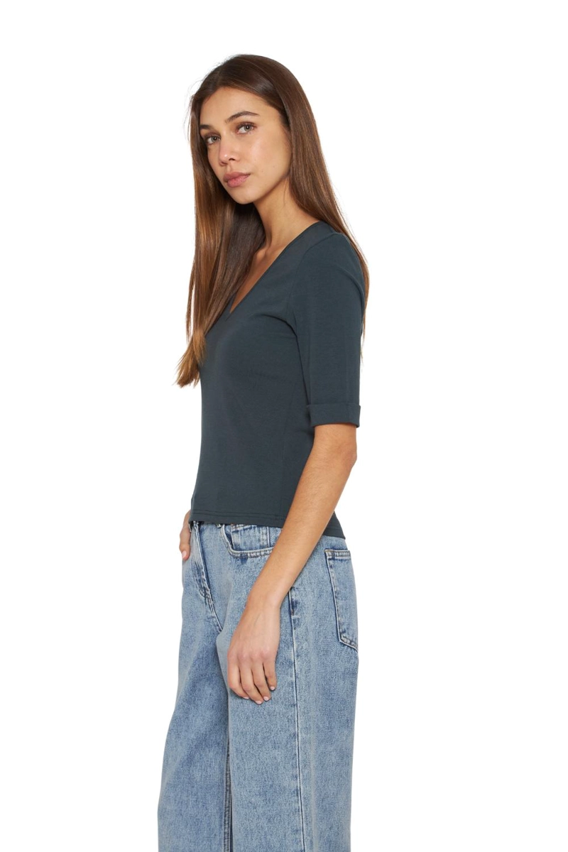 POLERA CAMI PETROLEO JACINTA TIENDA - 5