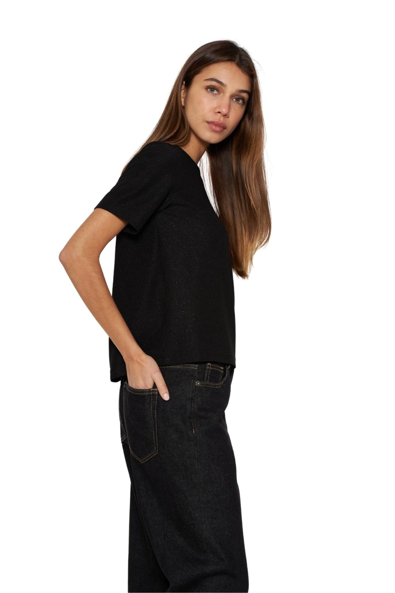 POLERA TESA NEGRA JACINTA TIENDA - 2