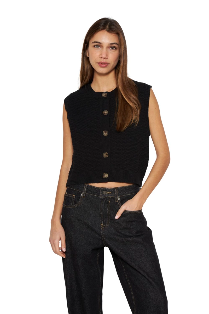 CHALECO JULIA SIN MANGAS NEGRO JACINTA TIENDA - 2