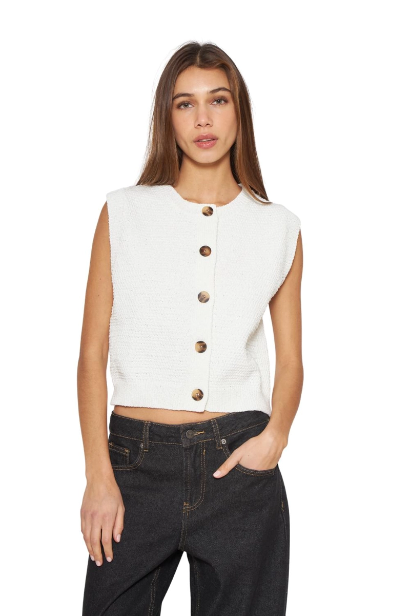 CHALECO JULIA SIN MANGAS BLANCO JACINTA TIENDA - 2