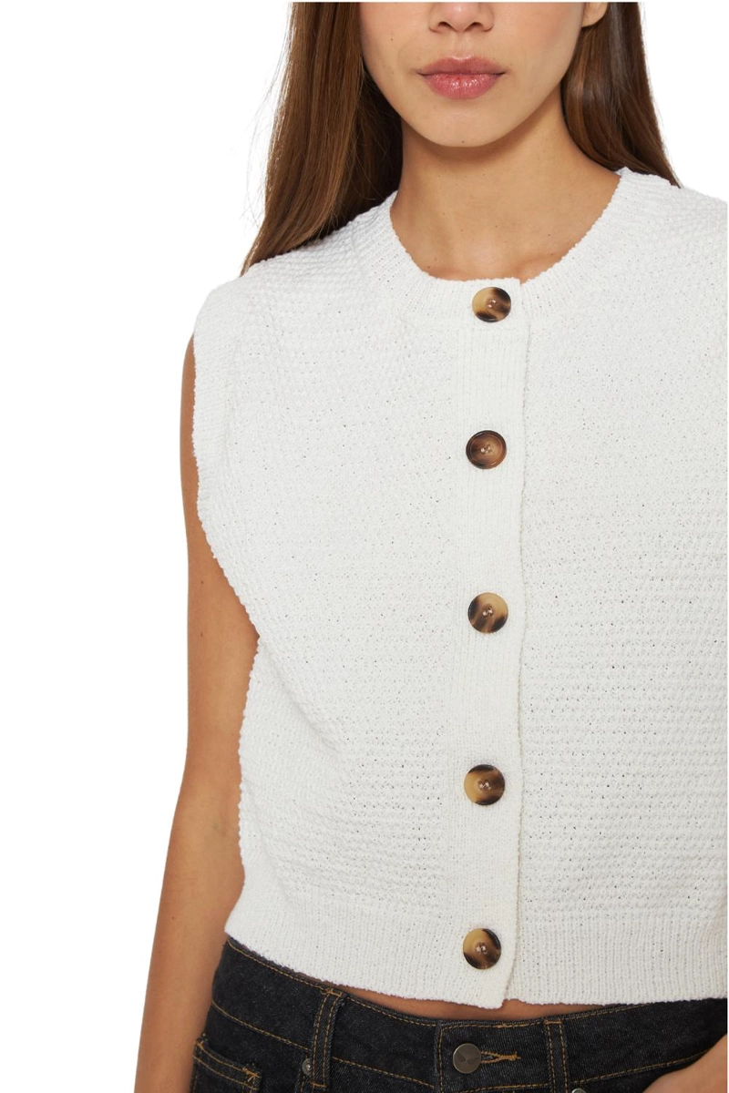 CHALECO JULIA SIN MANGAS BLANCO JACINTA TIENDA - 7