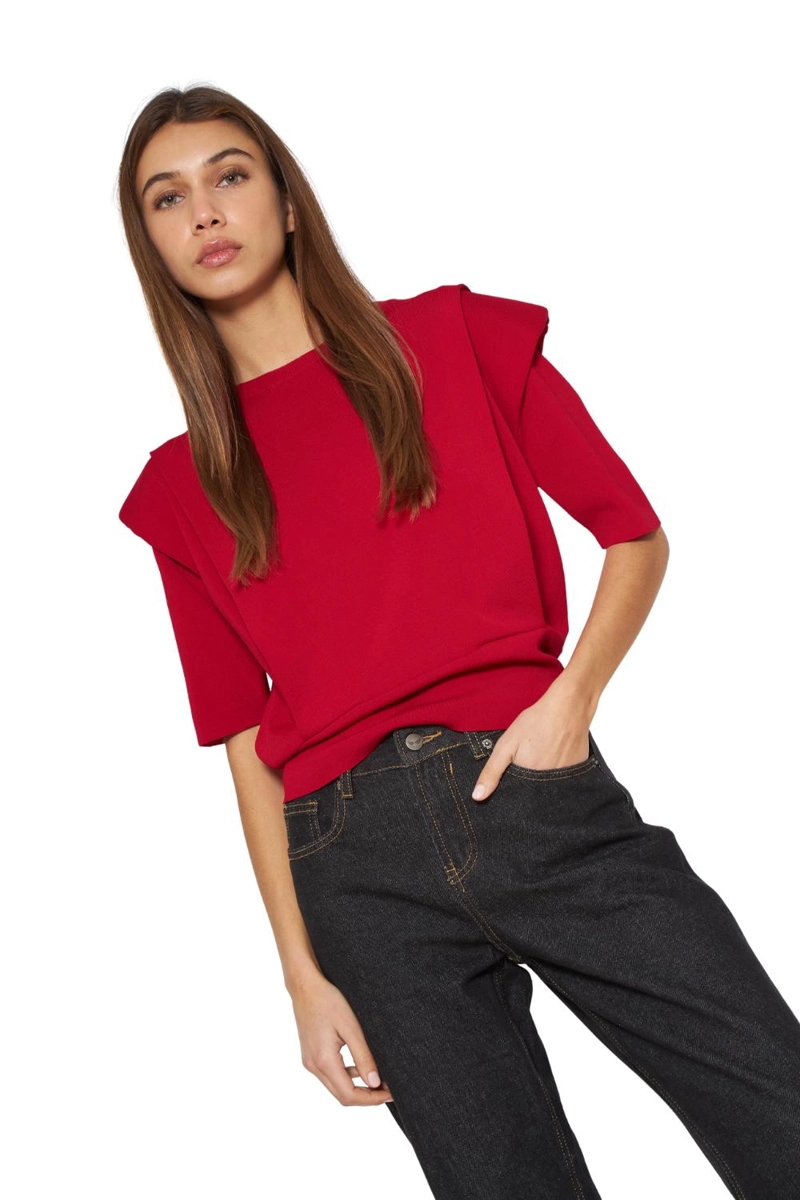 POLERA MILA ROJA JACINTA TIENDA - 3