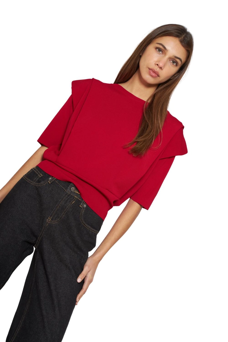 POLERA MILA ROJA JACINTA TIENDA - 4