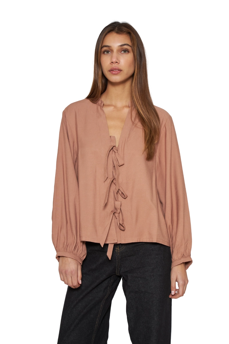 BLUSA CAMILA CAFE JACINTA TIENDA - 1