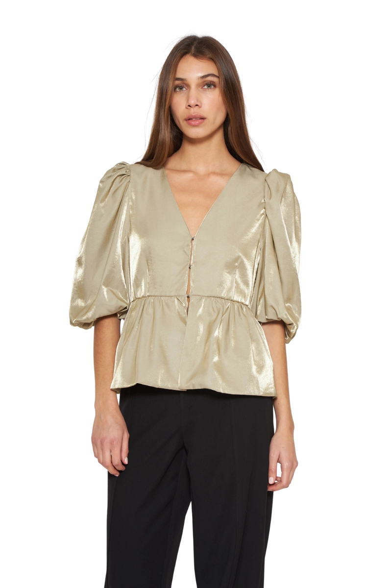 BLUSA SIENA BRIGHT PEPLUM DORADA JACINTA TIENDA - 3
