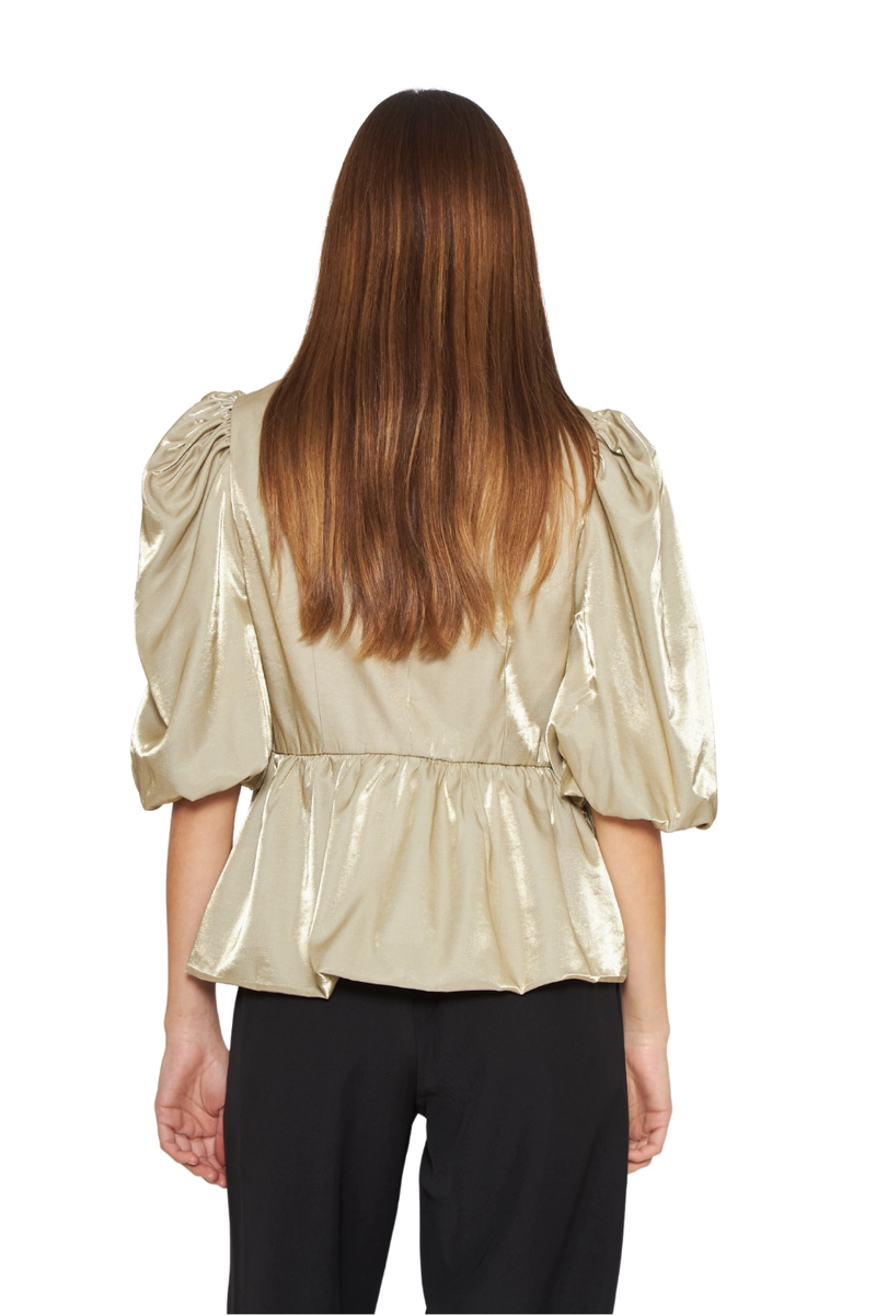 BLUSA SIENA BRIGHT PEPLUM DORADA JACINTA TIENDA - 5