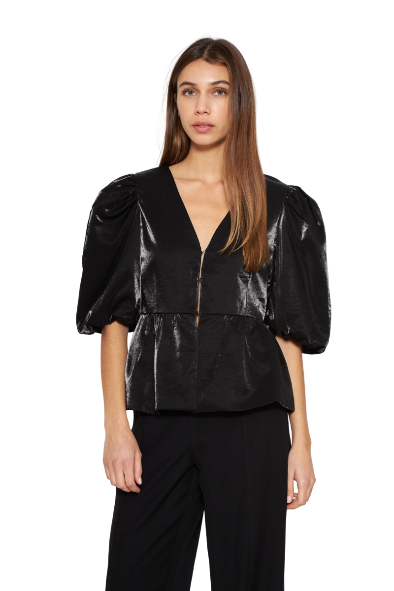 BLUSA SIENA BRIGHT PEPLUM NEGRA JACINTA TIENDA - 1