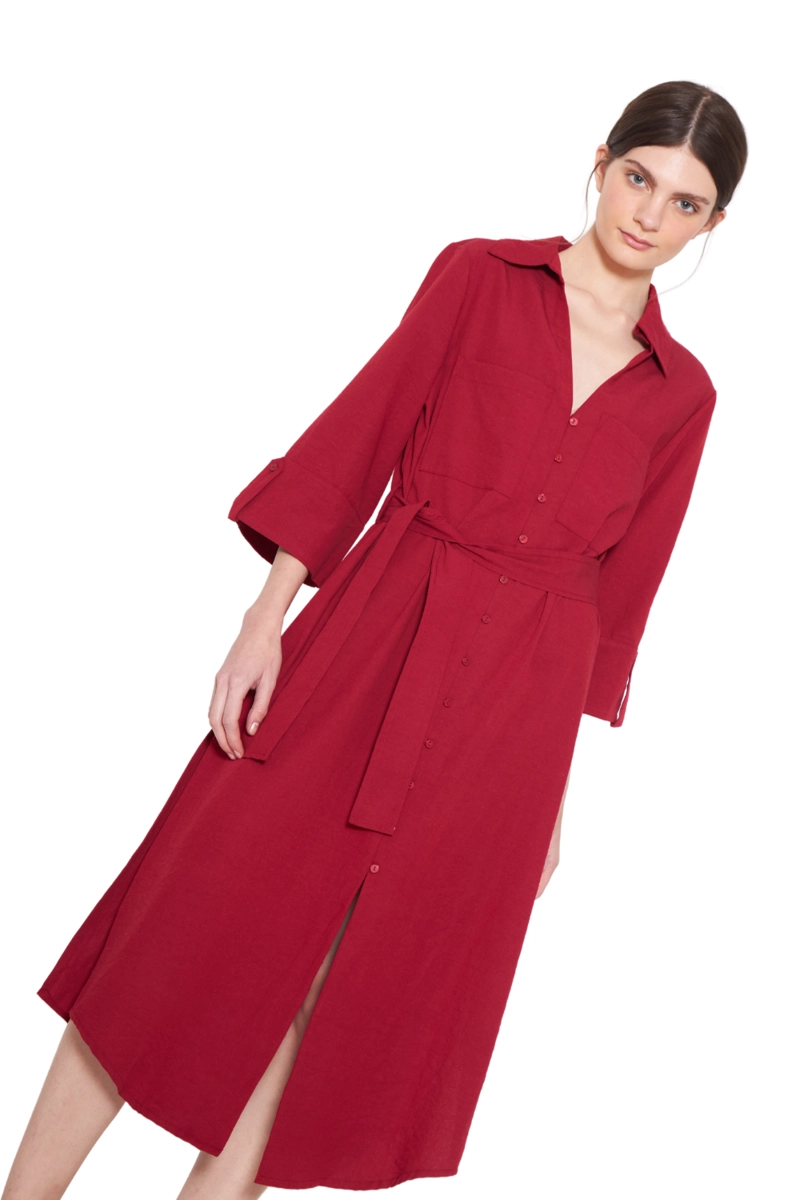 VESTIDO AMALIA ROJO JACINTA TIENDA - 1