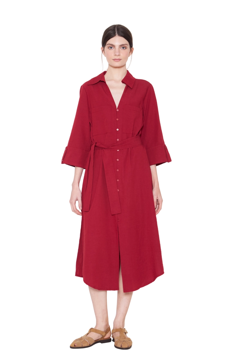 VESTIDO AMALIA ROJO JACINTA TIENDA - 2