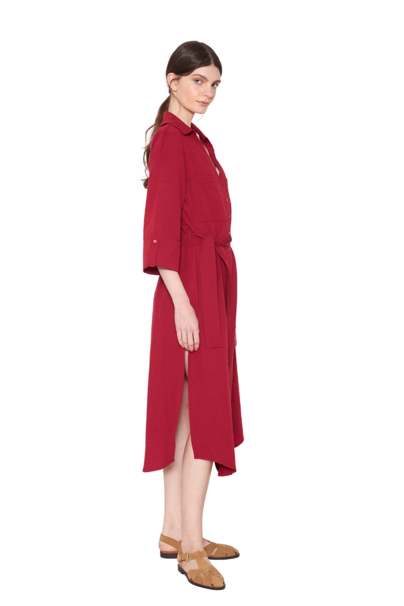 VESTIDO AMALIA ROJO JACINTA TIENDA - 3