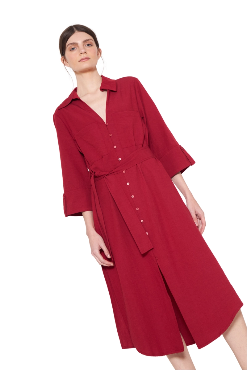 VESTIDO AMALIA ROJO JACINTA TIENDA - 4