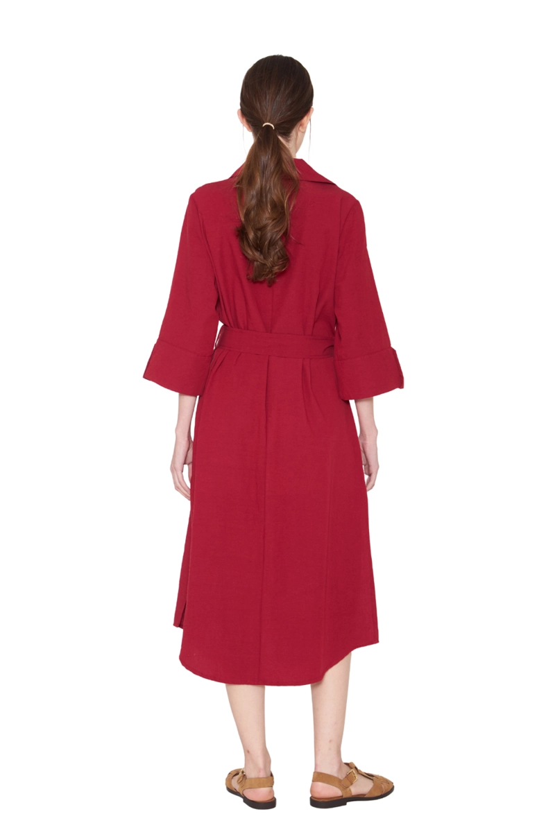 VESTIDO AMALIA ROJO JACINTA TIENDA - 5