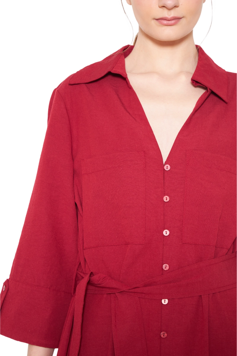 VESTIDO AMALIA ROJO JACINTA TIENDA - 6