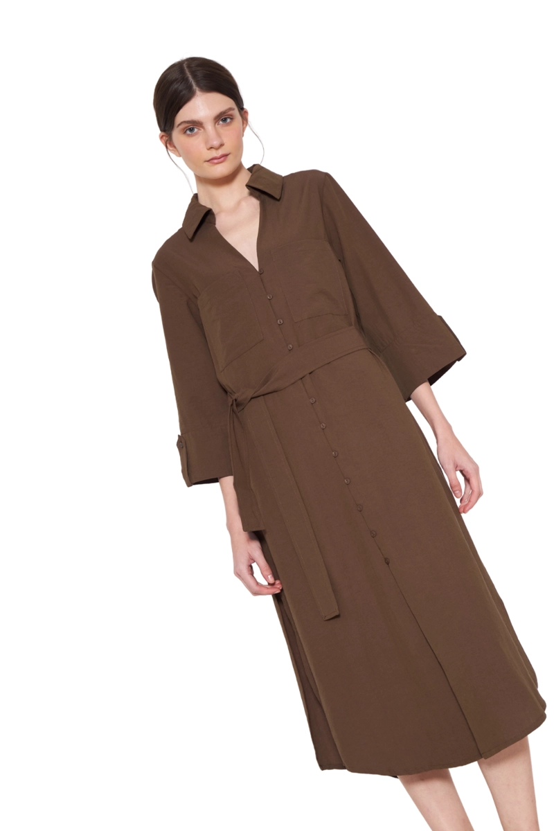 VESTIDO AMALIA CAFE JACINTA TIENDA - 3