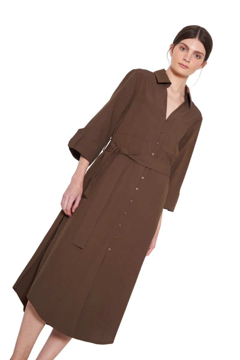 VESTIDO AMALIA CAFE JACINTA TIENDA - 4