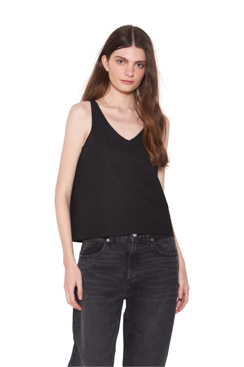 POLERA LINO NEGRA JACINTA TIENDA - 1