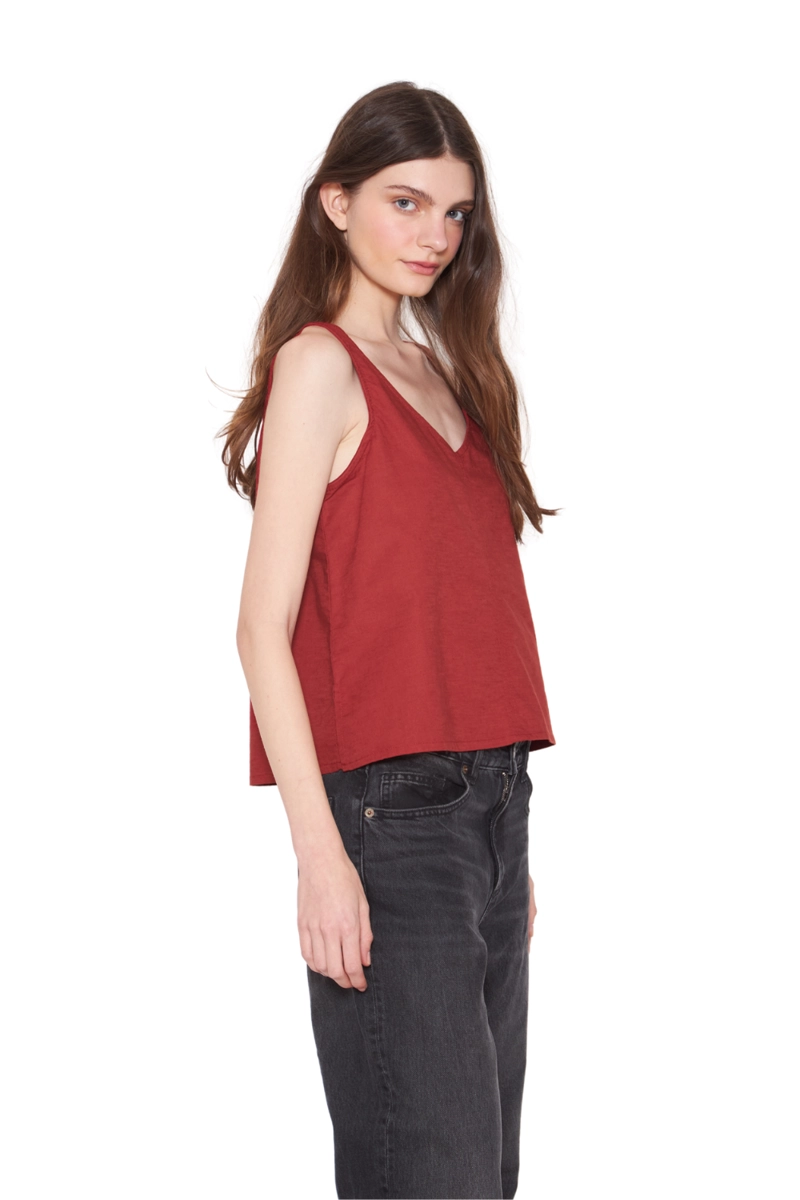 POLERA LINO TERRACOTA JACINTA TIENDA - 3
