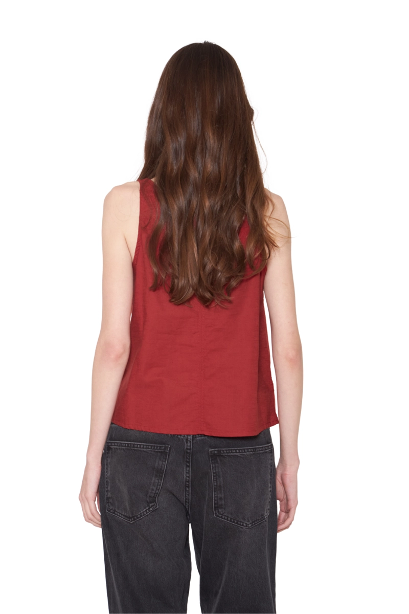 POLERA LINO TERRACOTA JACINTA TIENDA - 5