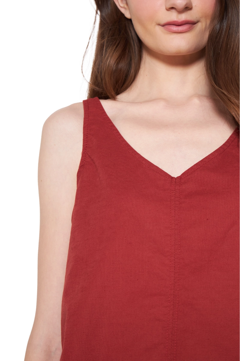 POLERA LINO TERRACOTA JACINTA TIENDA - 6