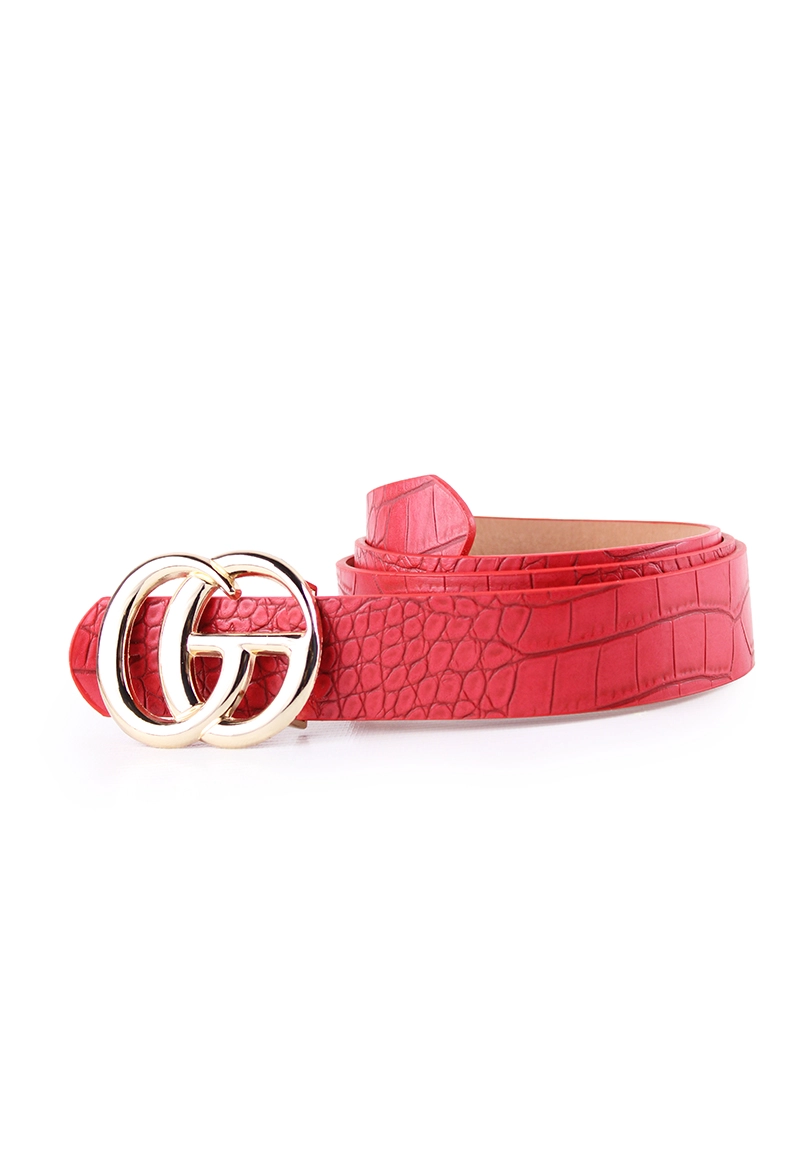 CINTURÓN ECOCUERO CARVEN ROJO MUJER SHELLY - 1