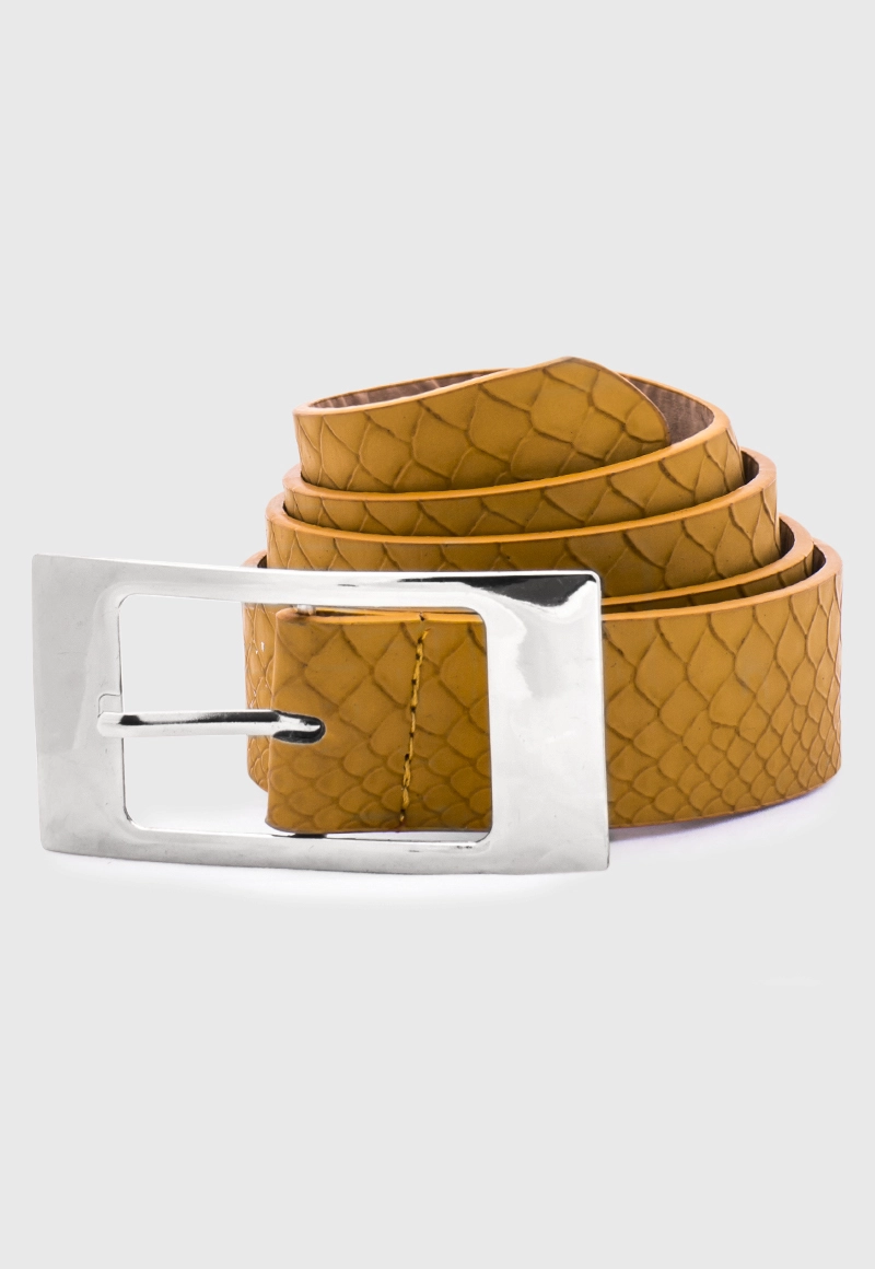 CINTURÓN ECOCUERO CARVEN CAMEL MUJER SERPENT - 1