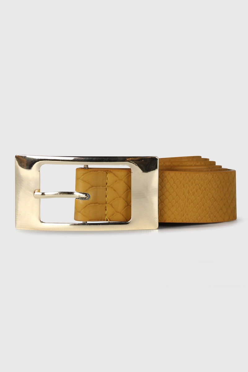 CINTURÓN ECOCUERO CARVEN CAMEL MUJER DRILE - 1