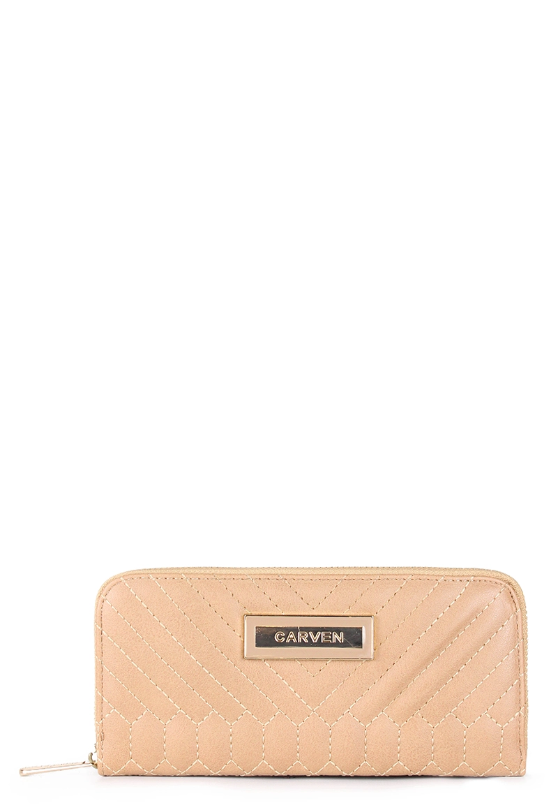 BILLETERA DE MUJER PETUNIA BEIGE CARVEN - 1