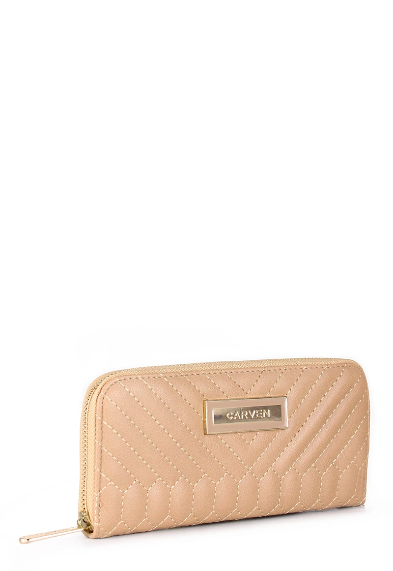 BILLETERA DE MUJER PETUNIA BEIGE CARVEN - 2