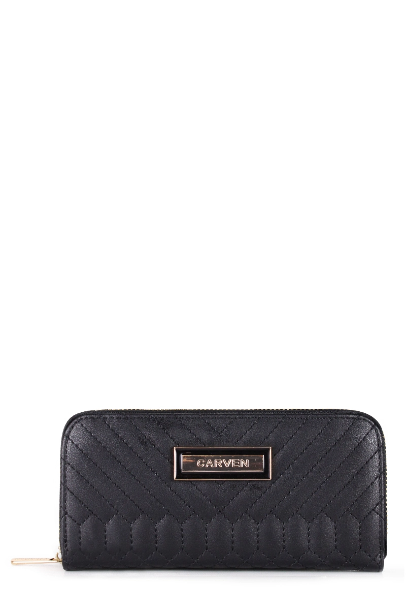 BILLETERA DE MUJER PETUNIA NEGRA CARVEN - 1