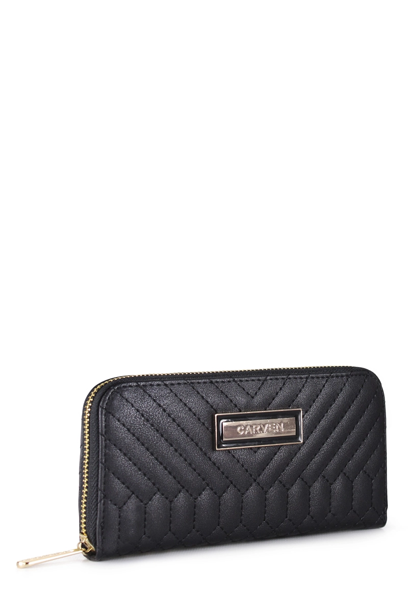 BILLETERA DE MUJER PETUNIA NEGRA CARVEN - 2