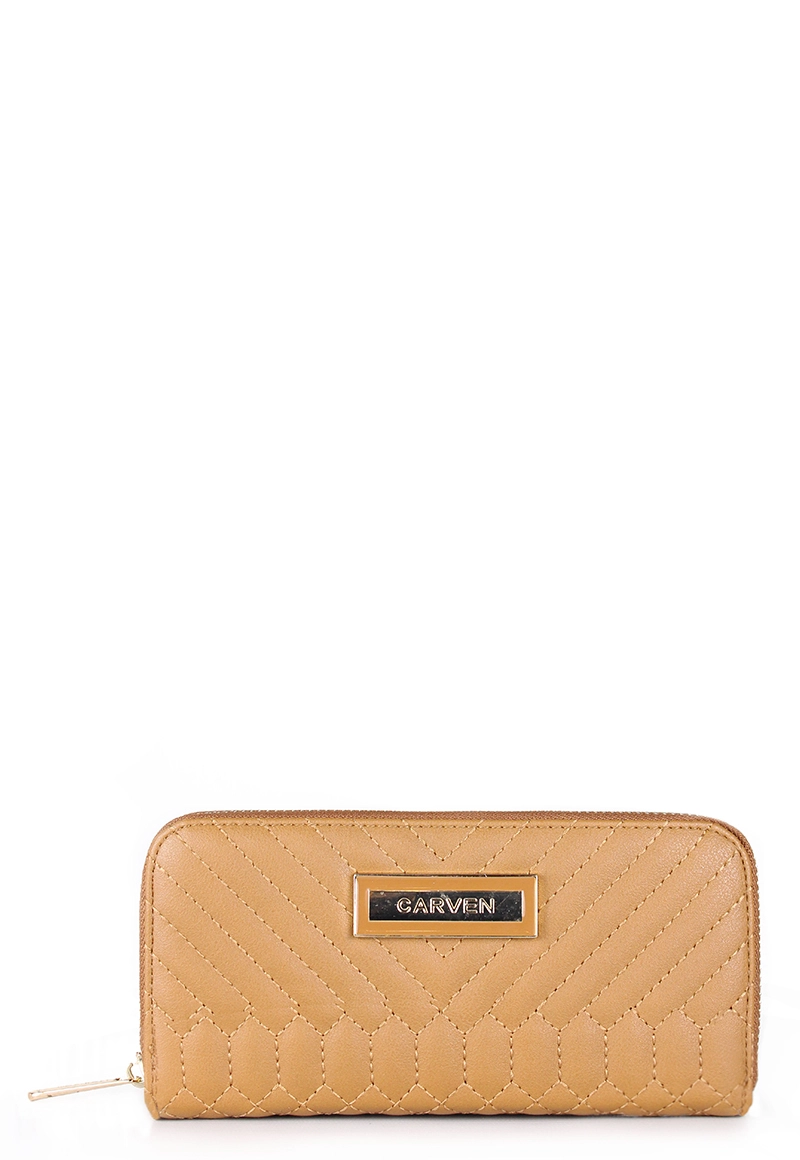 BILLETERA DE MUJER PETUNIA CAMEL CARVEN - 1