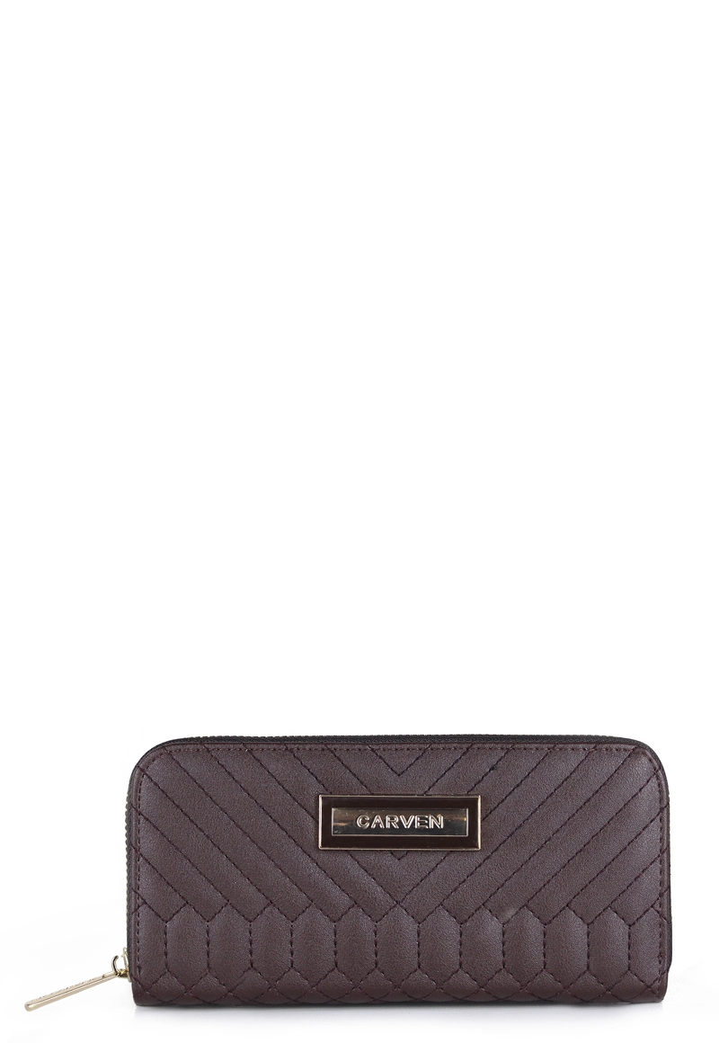 BILLETERA DE MUJER PETUNIA CAFE  CARVEN - 1