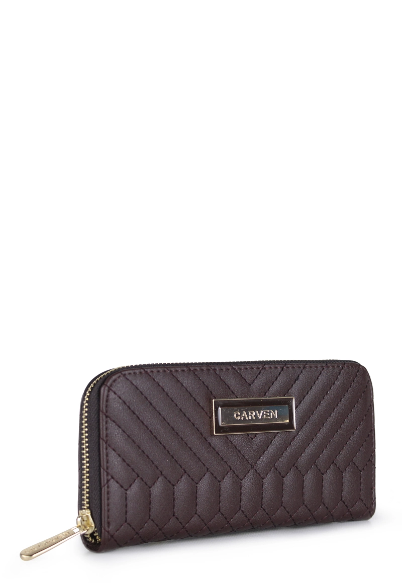 BILLETERA DE MUJER PETUNIA CAFE  CARVEN - 2