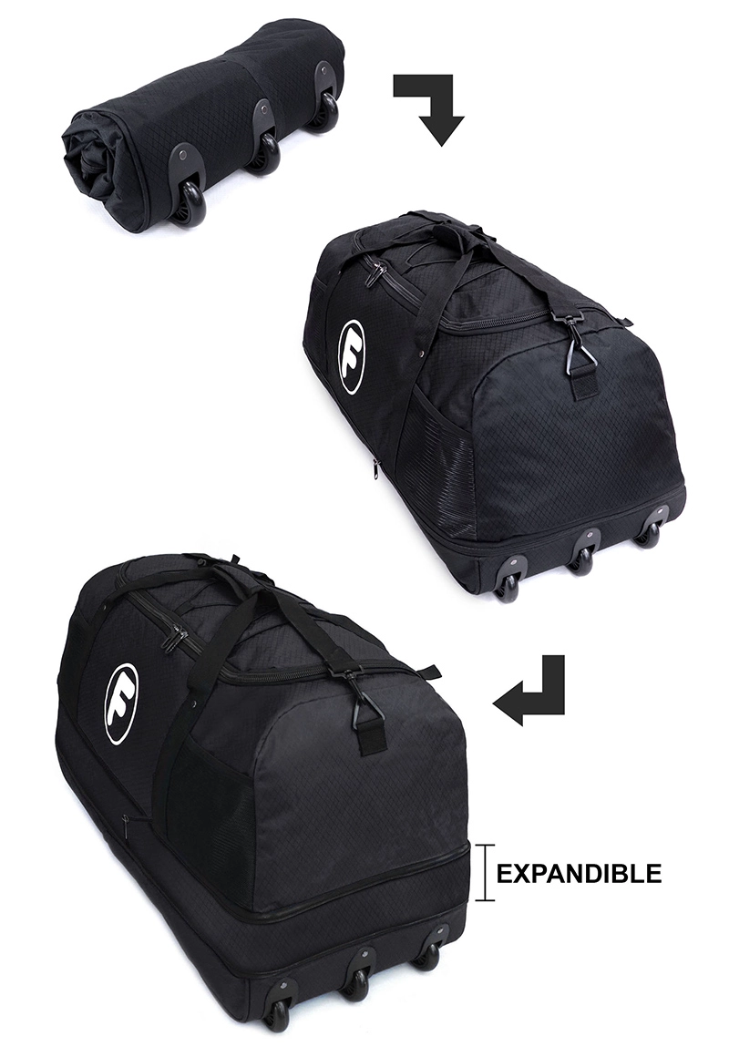 BOLSO DE VIAJE GOLIAT ENROLLABLE F LA MALETA DE CHILE NEGRO 130L CON RUEDAS - 1