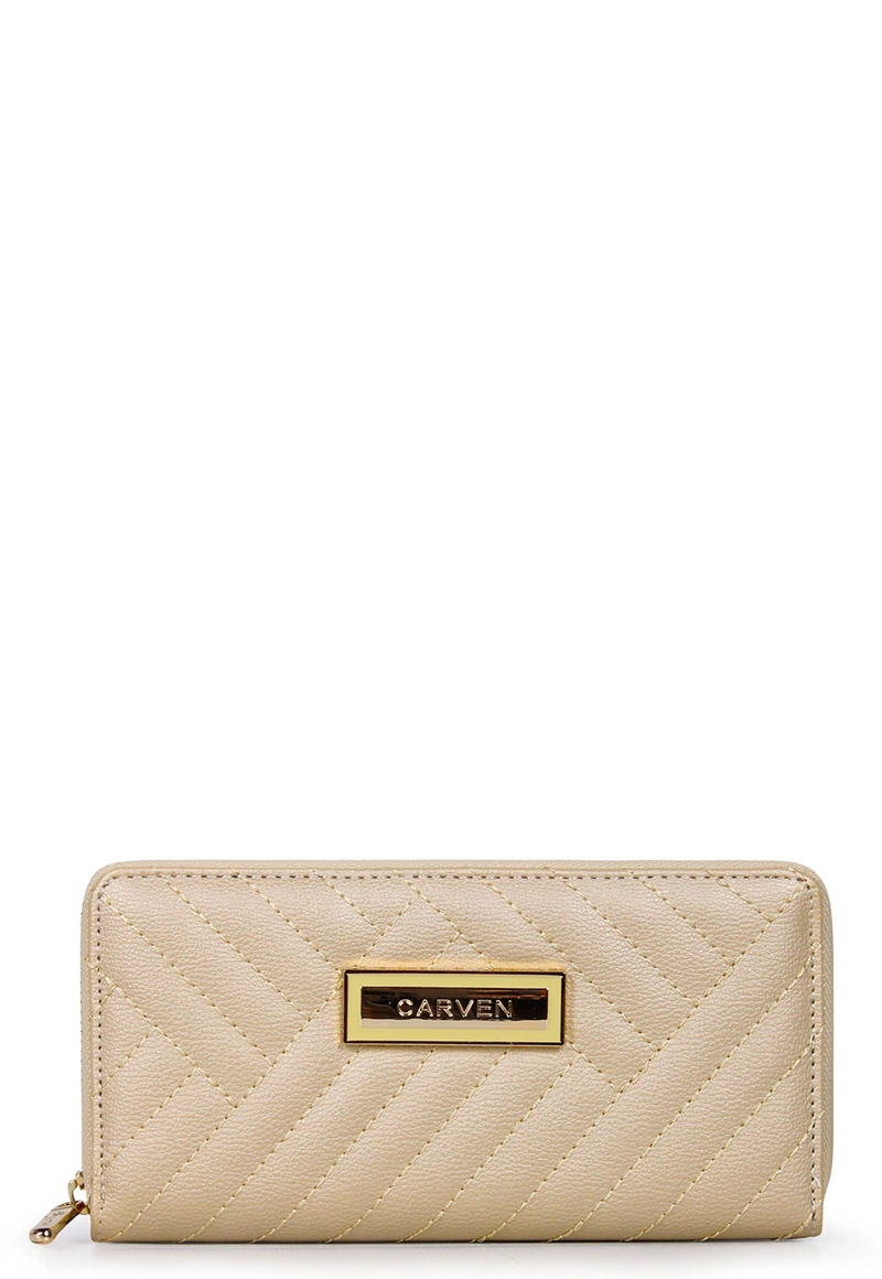 BILLETERA DE MUJER AVA BEIGE CARVEN - 1