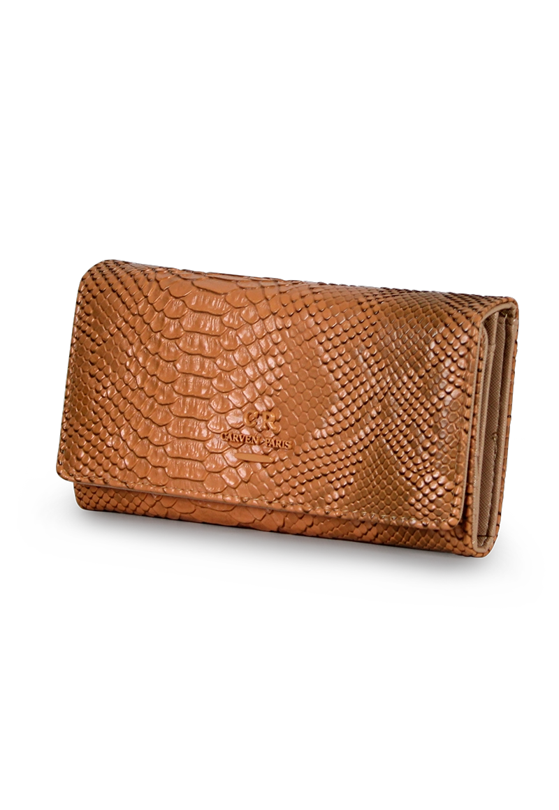 BILLETERA MUJER ALDA SERPENT CAFE  CARVEN - 1