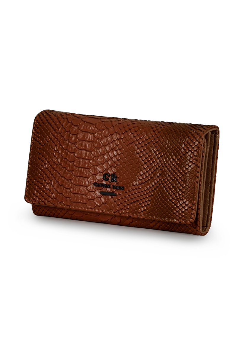 BILLETERA MUJER ALDA SERPENT MARRON CARVEN - 1
