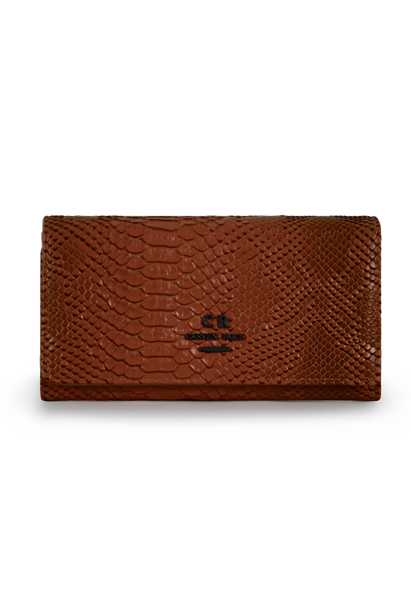 BILLETERA MUJER ALDA SERPENT MARRON CARVEN - 4