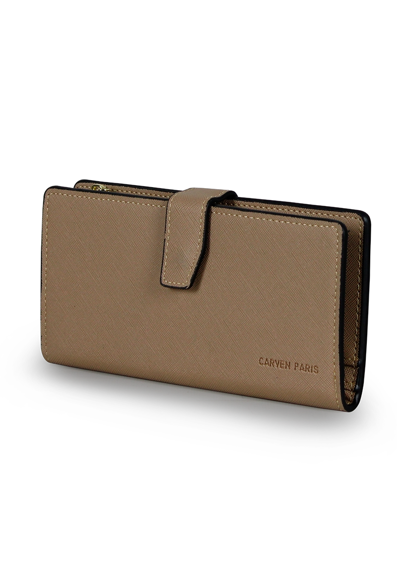BILLETERA MUJER VESTA TAUPE CARVEN - 1