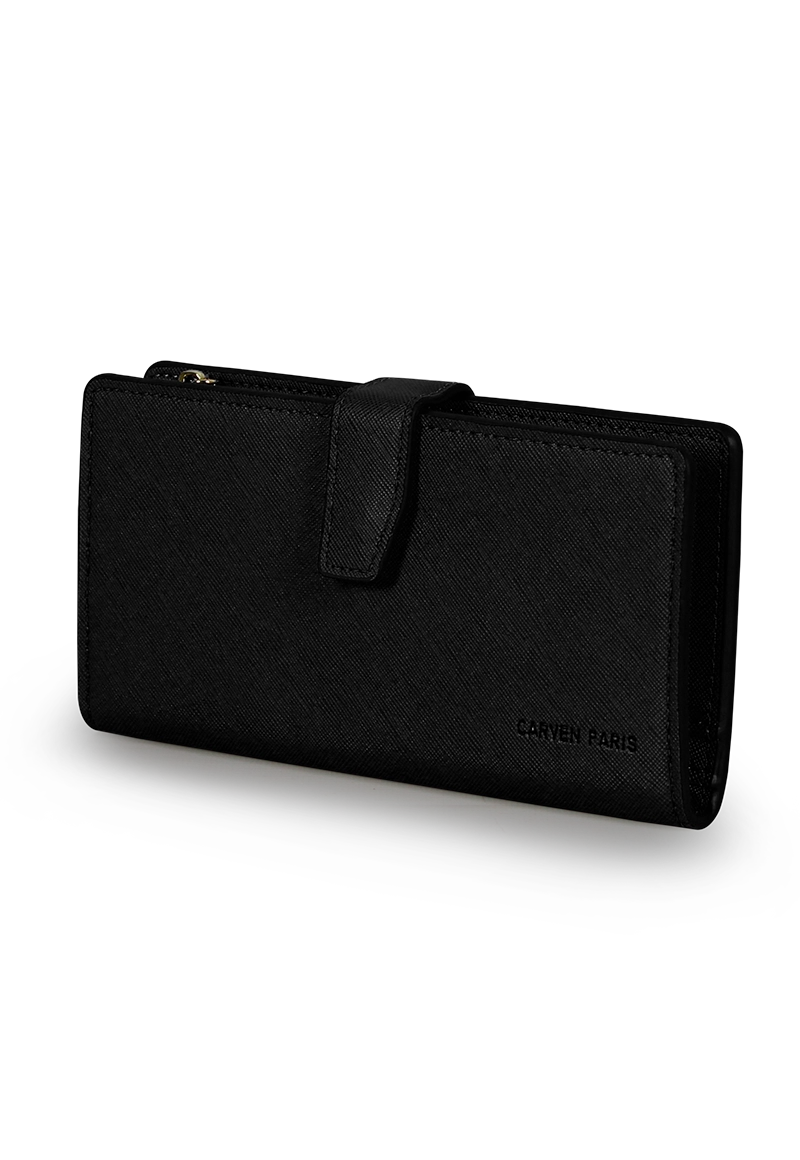 BILLETERA MUJER VESTA NEGRA CARVEN - 1
